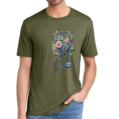 Floral Stethoscope Tshirt Thumbnail